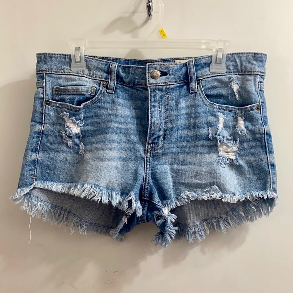 Cosmic Blue Love denim shorts